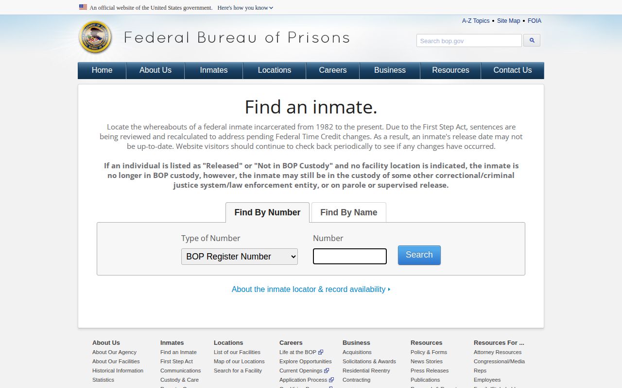 Mitchell County most wanted federal custody record locator